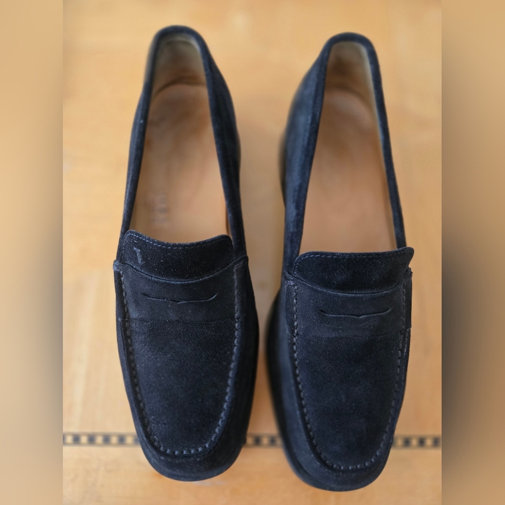 TOD'S Loafers Men's In Black Suede Size 7/ 40